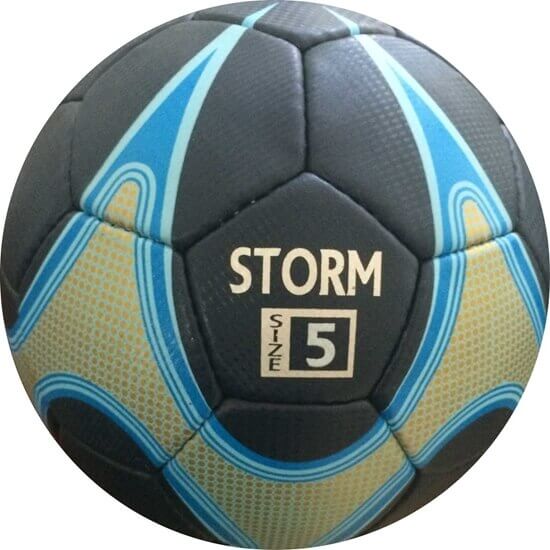 Picture of Storm Match Soccer Ball - Hand Stitched - PU  Size 5 - Black,Blue