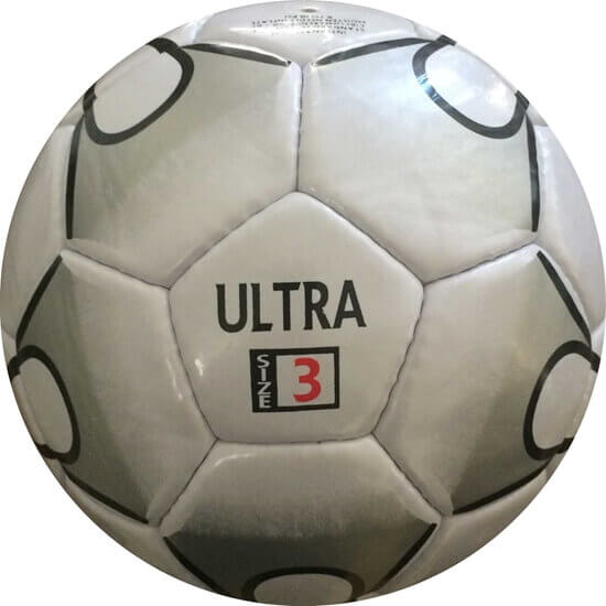 Picture of Ultra Soccer Ball - Hand Stitched - Synthetic PU Leather - Latex Bladder - Soft Touch Silver