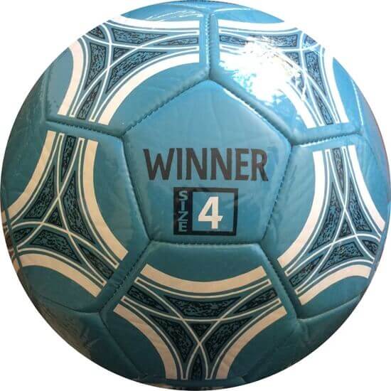 Picture of Winner Soccer Ball Size 4 For Kids Between 8 & 12 Years Of Age - Color Aqua Blue, White