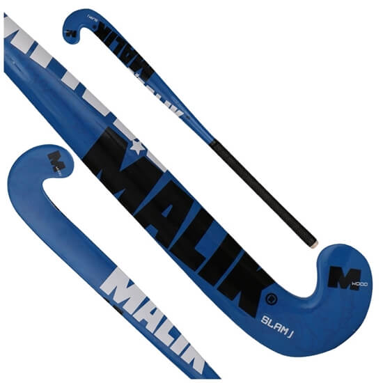 Picture of Field Hockey Stick Slam J Blue Outdoor Wood Multi Curve - Quality: Pluto J, Head Shape: J Turn