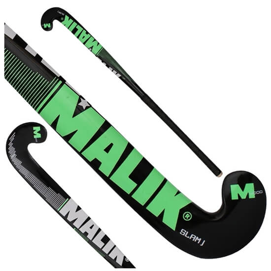 Picture of Field Hockey Stick Slam J Black Outdoor Wood Multi Curve - Quality: Pluto J, Head Shape: J Turn