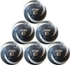 Picture of Storm Match Soccer Ball Six Pack  - Hand Stitched - PU  Size 5 - Black, Silver -