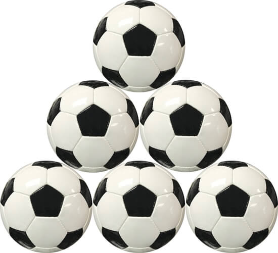 Black & White Classic Soccer Ball Six Balls Picture