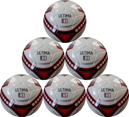 Ultima Red Black White Size 5 Match Ball six pack