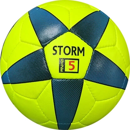 Picture of Storm Match Soccer Ball - Hand Stitched - PU  Size 5 - Yellow Blue
