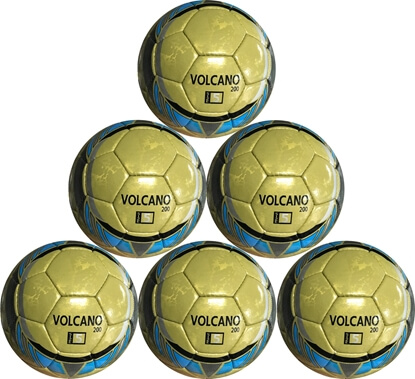 Volcano 200 Soccer Ball - Hand Stitched - Professional Soccer Ball - Size 5 - Six Pack Ball