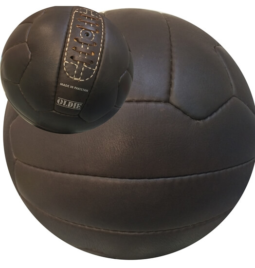 Oldie Vintage Soccer Ball Image 2 With Real Leather & Laces