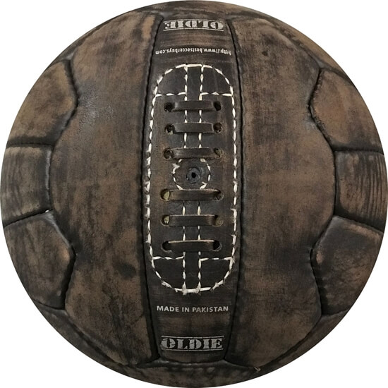 Oldie Vintage Soccer Ball Image 2 With Real Leather & Laces Picture Image