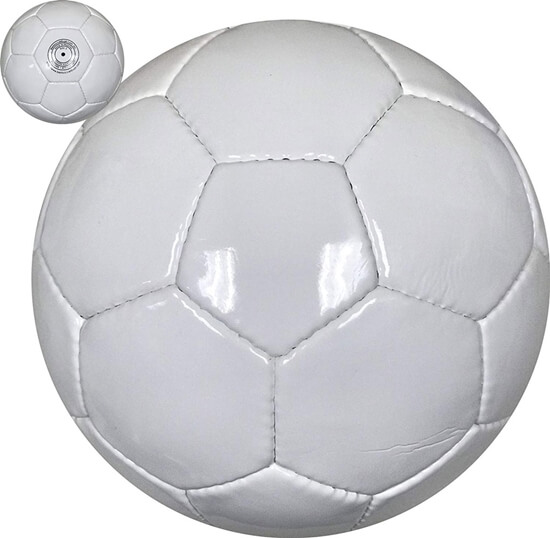 Picture of All White Soccer Ball Size 5 for Autographs Painting or for Playing Soccer