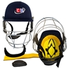 Picture of Navy Blue Revolution Cricket Helmet For Head & Face Protection by Cricket Equipment USA