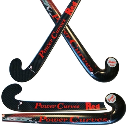 Picture of Field Hockey Stick Red Curve 90% Composite Carbon 10% Fiber Glass Extreme Low Bow - Power Curves 36.5'' Inch 37.5'' Inch