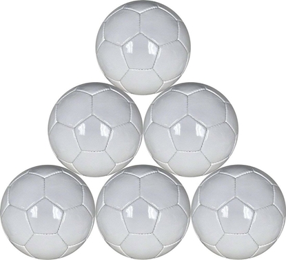 48 cm Circumference White Mini Soccer Balls Six Pack Size 1 for Practice and Kids 