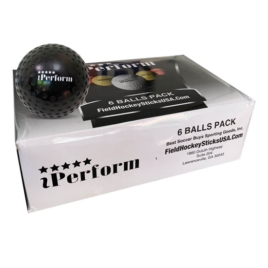 Picture of Field Hockey Balls Dimple Black Buy Pack of Six Balls