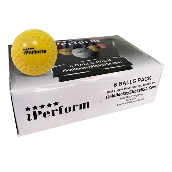 Picture of Field Hockey Balls Dimple Yellow Buy Pack of Six Balls