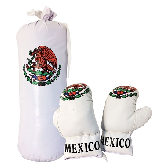 8oz Black Boxing Gloves Set with Punching Bag Kids Set Gift 