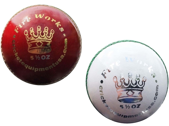 Picture of Cricket Balls Fireworks Red White Two Balls by CE