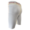 Picture of Workout Training Compression Shorts Plain White Athletics Running Swimming MMA Long Knee Length