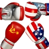 Picture of Training Boxing Gloves Men Women for Mixed Martial Arts American Flag & Russian  Flag Boxing Gloves