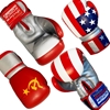 Picture of Training Boxing Gloves Men Women for Mixed Martial Arts American Flag & Russian  Flag Boxing Gloves