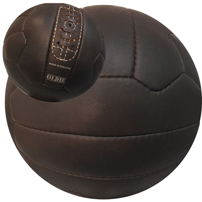 Oldie Vintage Soccer Ball Image 2 With Real Leather & Laces	