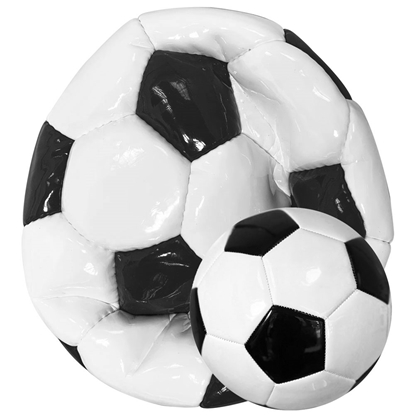 Picture of Bulk Deflated Black & White Classic Traditional Soccer Balls Based On Volume Old School Balls