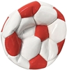 Picture of Bulk Deflated Red & White Classic Traditional Soccer Balls Based On Volume Old School Balls