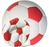 Picture of Bulk Deflated Red & White Classic Traditional Soccer Balls Based On Volume Old School Balls