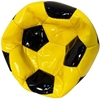 Picture of Bulk Deflated Gold Yellow Black Classic Traditional Soccer Balls Based On Volume Old School Balls