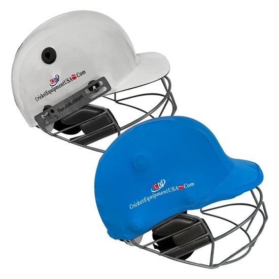 Picture of CE Cricket Helmet with Multicolor Covers Range for Head & Face Protection Adjustable Size (Sky Blue)