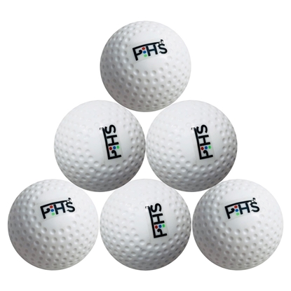 Picture of White Dimpled Field Hockey Ball Buy One Ball for Training or Match Six Pack